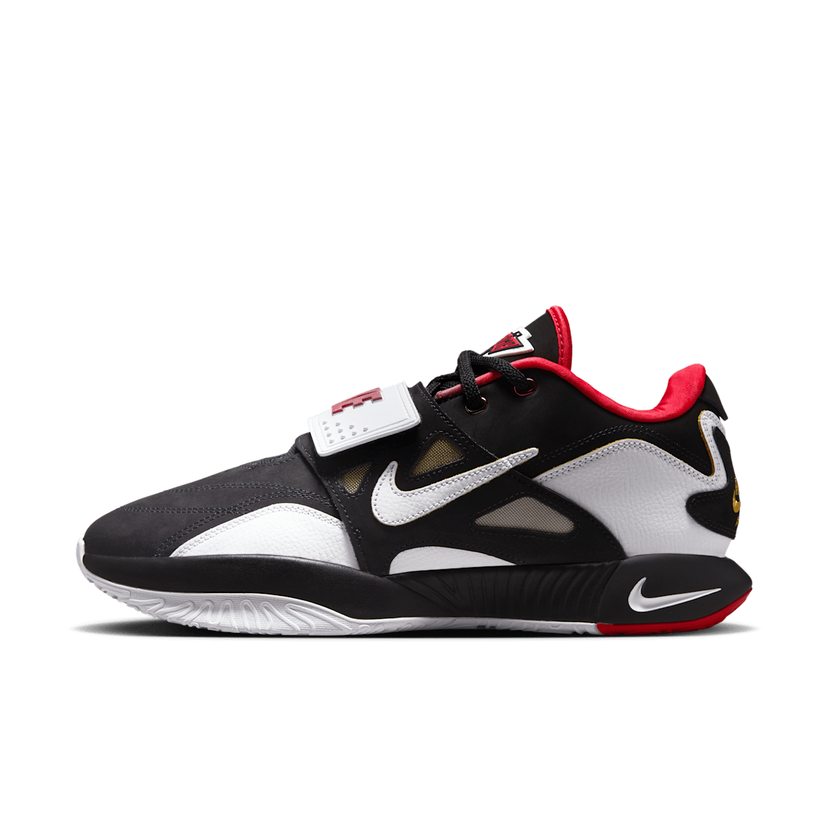 NIKEナイキメンズスニーカーナイキレブロンバスケットシューズホワイト白赤黒新品 NIKEナイキレブロンバスケットシューズバッシュホワイト白赤黒